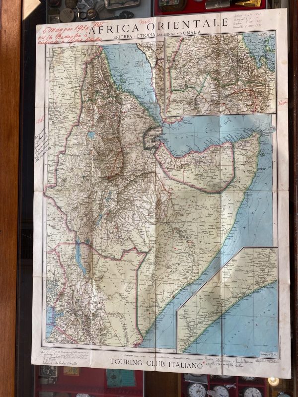 P4278 - CARTA GEOGRAFICA DEL TOURING CLUB ITALIANO DELL AFRICA ORIENTALE