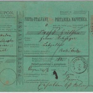 42269 - HUNGARY - POSTAL HISTORY - STATIONERY MONEY ORDER Krapinske Toplice 1874