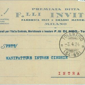 85608  - CARTOLINA d'Epoca: MACERATA provincia -  TOLENTINO   1924