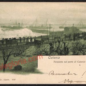 ae4718 - CARTOLINA D'EPOCA - Catania Città - Il Porto  1901