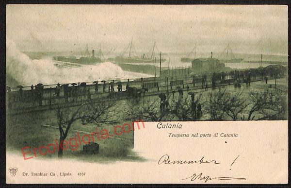 ae4718 - CARTOLINA D'EPOCA - Catania Città - Il Porto  1901