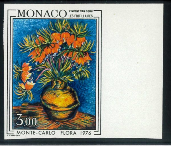 P3901 A - MONACO , YVERT  1056 A , Van Gogh paintin , IMPEFORATED