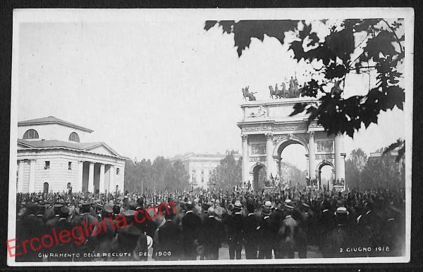 ag9123 - CARTOLINA D'EPOCA - Milano Città - Giuramento delle Reclute