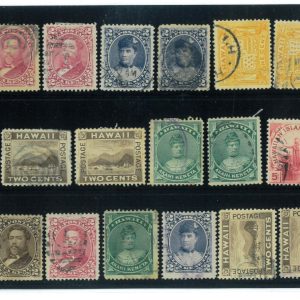 P3902 - USA ,  HAWAII , STOCK CARD, WITH 20 USED STAMP ( 8 DIFFERENT ONES)