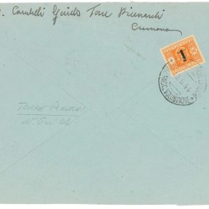 P2474 - ITALIA RSI , 15.6.1944 DA  TORRE DE’ PICENARDI (CR.) SENZA FRANCOBOLLO,