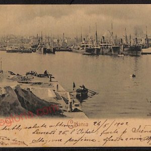 ae4751 - CARTOLINA D'EPOCA - Catania Città - Il Porto  1902