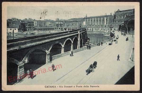 ae4753 - CARTOLINA D'EPOCA - Catania Città - Via Dusmet