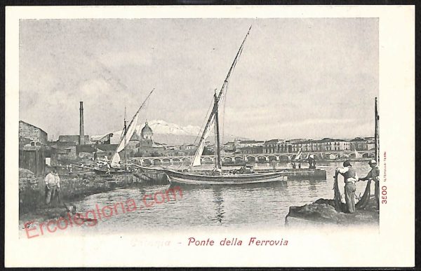 ae4758 - CARTOLINA D'EPOCA - Catania Città - Ponte della Ferrovia