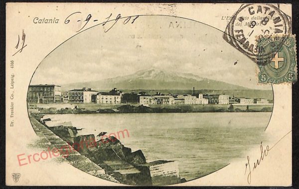 ae4760 - CARTOLINA D'EPOCA - Catania Città - Panorama  1901