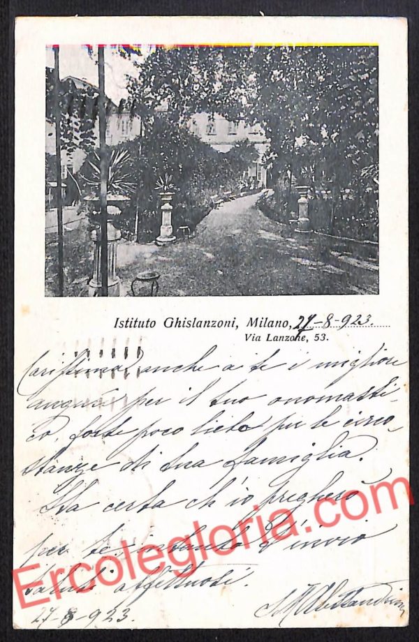 ag9130 - CARTOLINA D'EPOCA - Milano Città - Istituto Ghislanzoni