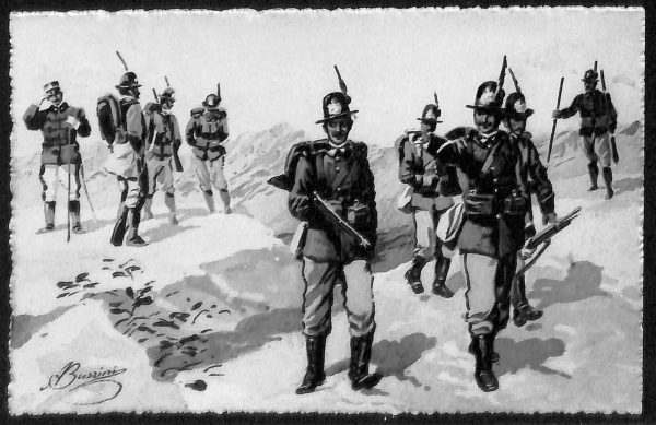 ac6946 - CARTOLINA D'EPOCA - REGGIMENTALI  -  Alpini