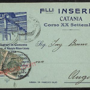 ae4767 - CARTOLINA D'EPOCA - Catania Città - Corso XX Settembre
