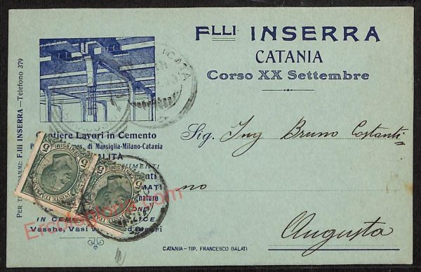 ae4767 - CARTOLINA D'EPOCA - Catania Città - Corso XX Settembre