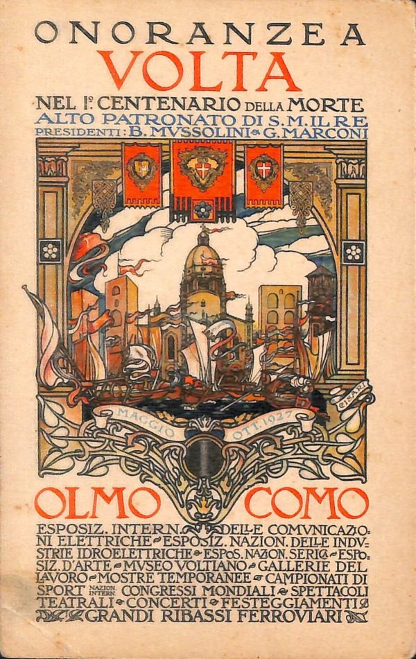 ab6085  - CARTOLINA  D'EPOCA - Como Città : ONORANZEA VOLTA