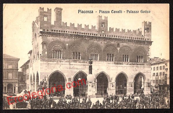 ah7485 - CARTOLINA D'EPOCA - Piacenza Città - Palazzo Gotico