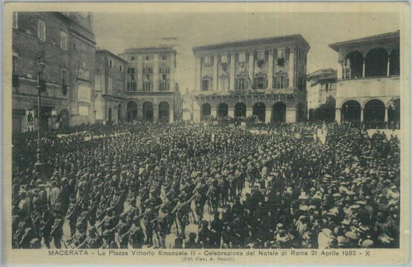85556  - CARTOLINA d'Epoca: MACERATA città - CELEBRAZIONE Natale 1932 - Bella!!