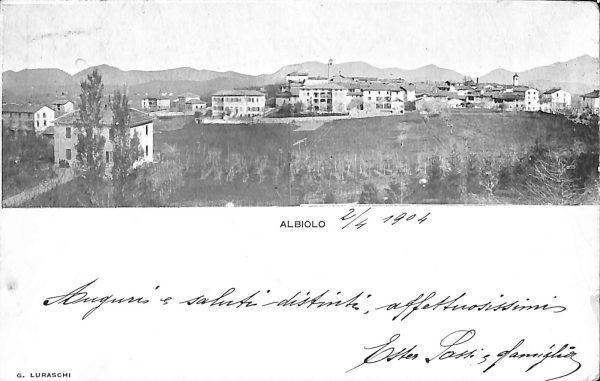 ab6116 - CARTOLINA  D'EPOCA - Como Provincia : ALBIOLO 1904