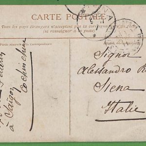 ad6476 -  INDOCHINE - Postal History - POSTCARD from SAIGON to ITALY Siena 1911