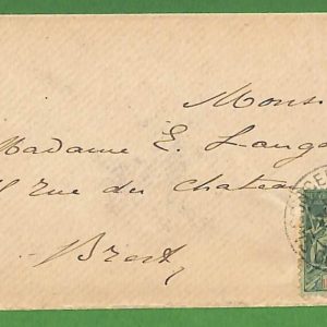 ad6480 -  INDOCHINE - Postal History - SMALL COVER to FRANCE Brest 1894
