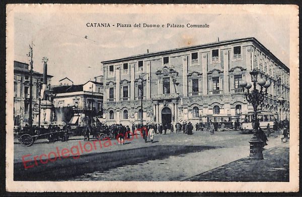 ae4692 - CARTOLINA D'EPOCA - Catania Città - Piazza del Duomo  1919