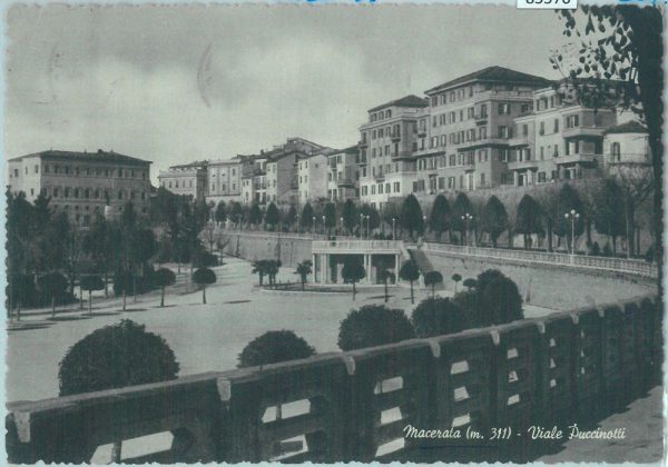 85570 - CARTOLINA d'Epoca: MACERATA città -  VIALE  PUCCINOTTI  1952