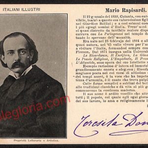 ae4693 - CARTOLINA D'EPOCA - Catania Città - Mario Rapisardi