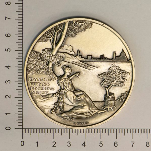 NA0302 - Italia Medaglia Capitale Cultura Firenze Ag800 Solo 100 Pezzi Coniati