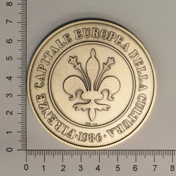 NA0302 - Italia Medaglia Capitale Cultura Firenze Ag800 Solo 100 Pezzi Coniati - immagine 2