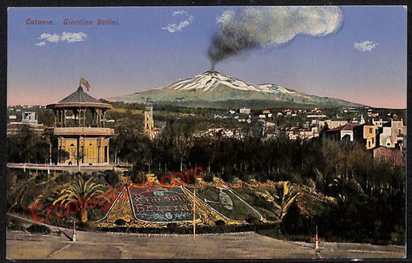 ae4698 - CARTOLINA D'EPOCA - Catania Città - Giardino Bellini