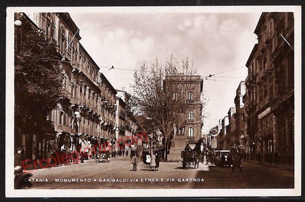 ae4699 - CARTOLINA D'EPOCA - Catania Città - Monumento a Garibaldi