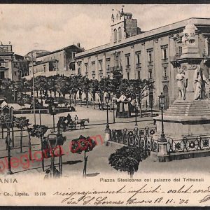 ae4700 - CARTOLINA D'EPOCA - Catania Città - Palazzo dei Tribunali  1904