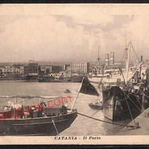ae4701 - CARTOLINA D'EPOCA - Catania Città - Il Porto  1917