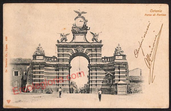 ae4702 - CARTOLINA D'EPOCA - Catania Città - Porta di Fortino