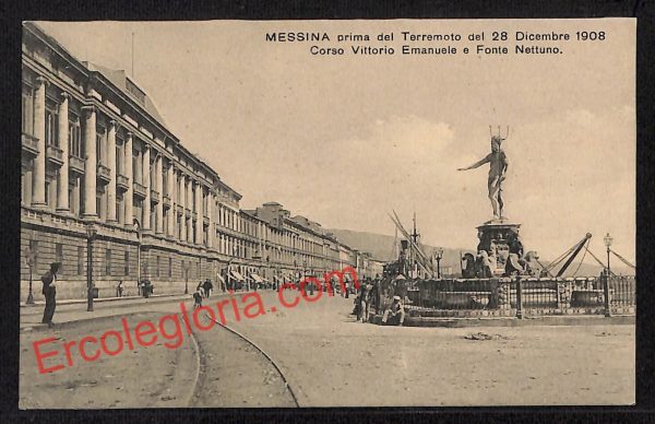ag8377 - CARTOLINA D'EPOCA - Messina Città - Corso Vittorio Emanuele