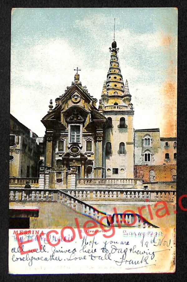 ag8387 - CARTOLINA D'EPOCA - Messina Città - San Gregorio