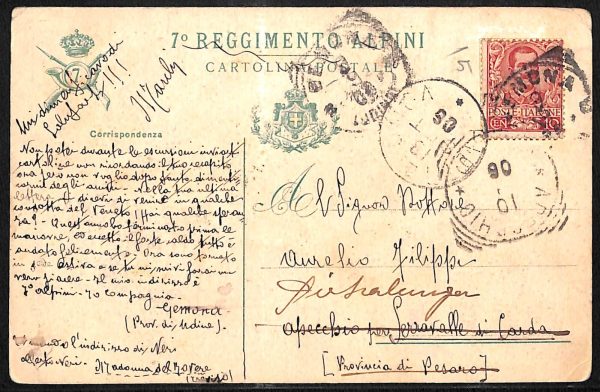 ac6870 - CARTOLINA D'EPOCA - REGGIMENTALI  -  Alpini  1906 - immagine 2
