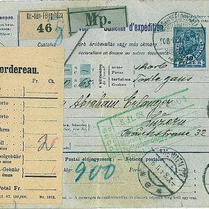 14079 - HUNGARY Magyarország - POSTAL HISTORY: PARCEL FORMULAR CARD to WIEN 1908