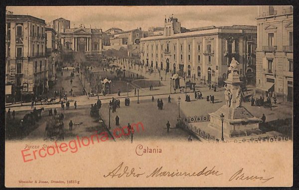 ae4710 - CARTOLINA D'EPOCA - Catania Città - Piazza Stesicoro