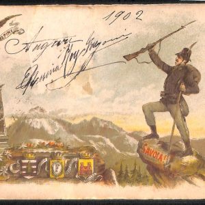 ac6871 - CARTOLINA D'EPOCA - REGGIMENTALI  -  Alpini  1902