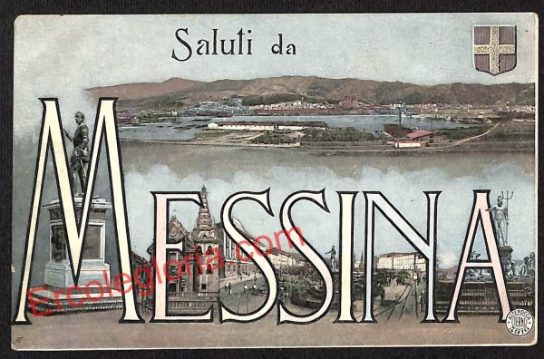 ag8397 - CARTOLINA D'EPOCA - Messina Città - Panorama