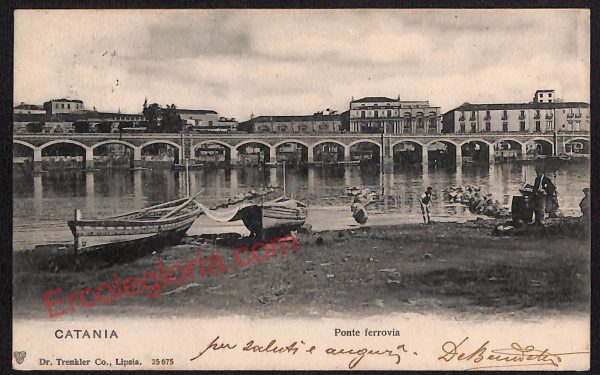 ae4711 - CARTOLINA D'EPOCA - Catania Città - Ponte Ferrovia