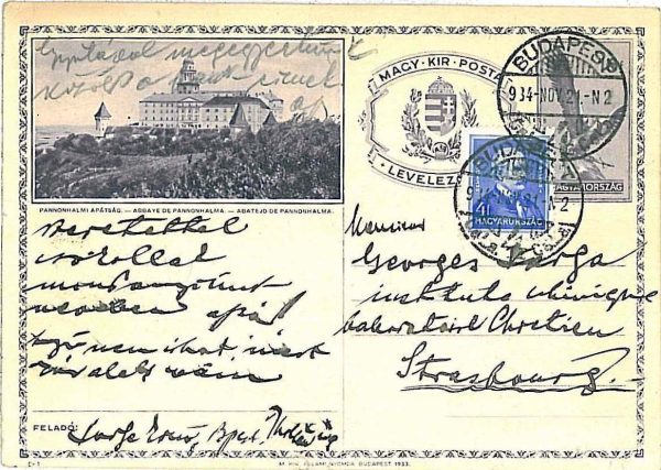 16139 - HUNGARY - POSTAL HISTORY - PICTURE Stationery CARD 1921  BIRDS  EAGLES