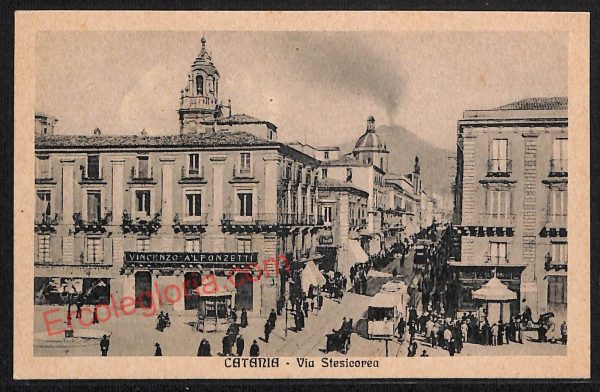 ae4715 - CARTOLINA D'EPOCA - Catania Città - Via Sfesicorea