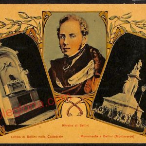 ae4722 - CARTOLINA D'EPOCA - Catania Città - Monumento a Bellini