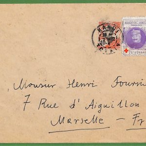 ad6490 -   INDOCHINE - Postal History -  RED CROSS label on COVER to FRANCE