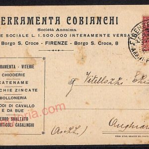 ae6512 - CARTOLINA D'EPOCA - Firenze Città - Ferramenta Cobianchi