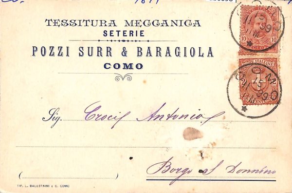 ab6098 - CARTOLINA  D'EPOCA - Como Città : 1899