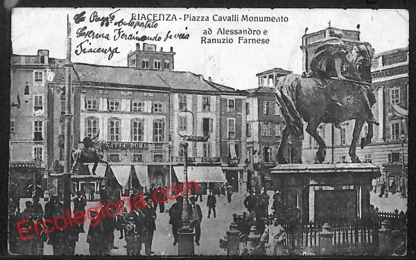 ah7477 - CARTOLINA D'EPOCA - Piacenza- Monumento ad Alessandro e Ranuzio Farnese
