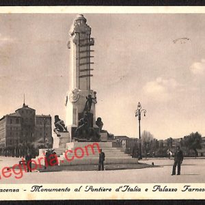 ah7482 - CARTOLINA D'EPOCA - Piacenza Città - Monumento al Pontiere d' Italia