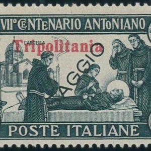 P3304 - ITALIA, TRIPOLITANIA, CENTENARIO ANTONIANO 75 CENT, SOVRASTAMPA SAGGIO